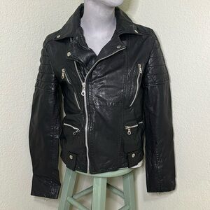 Topman Faux Leather Moto Jacket